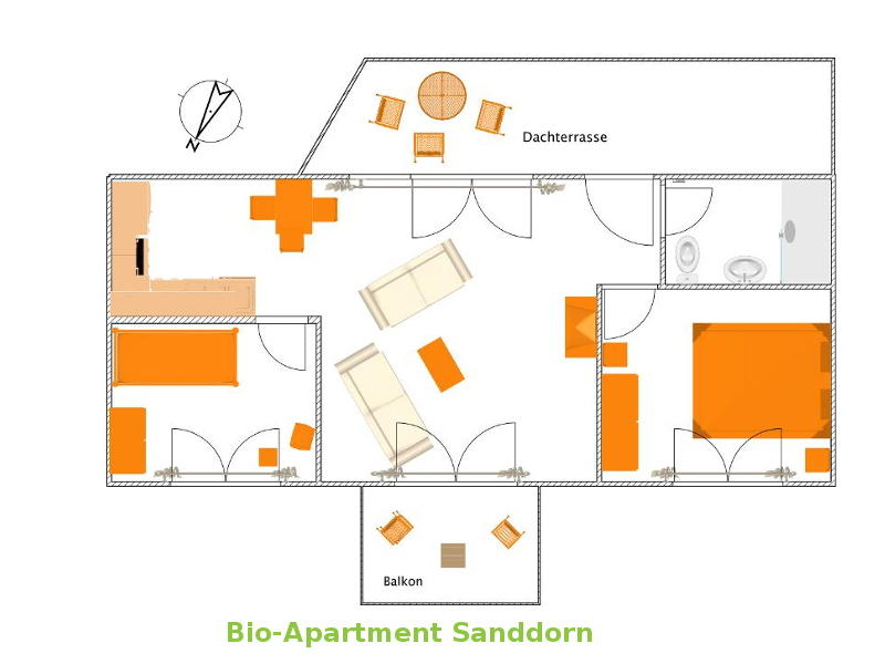 Bio-Apartment Sanddorn in St.Peter-Ording Süderdün