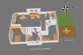 3D-Modell ferienwohnung Dorfglück Appartementvermittlung Süderdün Sankt Peter-Ording